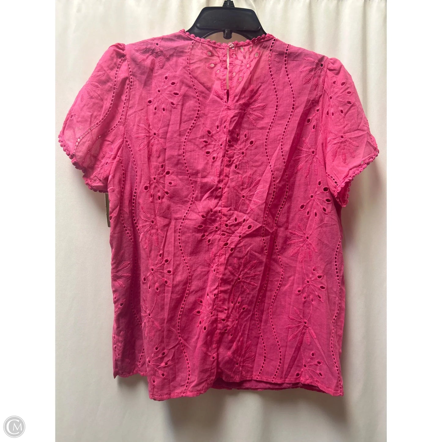 Top Short Sleeve By Shein In Pink, Size: Xl