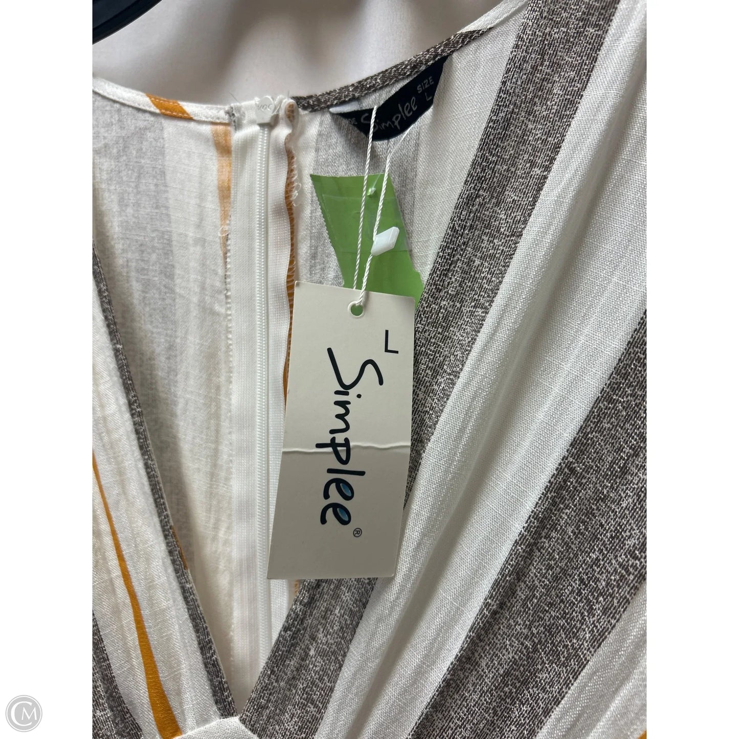 Dress Casual Midi By Clothes Mentor In Cream, Size: L