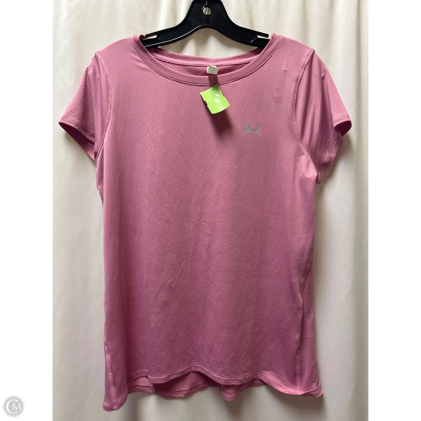 Athletic Top Short Sleeve By Under Armour In Pink, Size: L