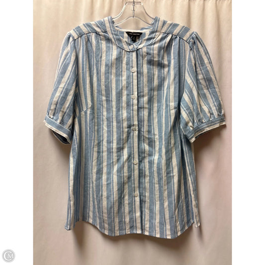 Top Short Sleeve By Limited In Blue & White, Size: S