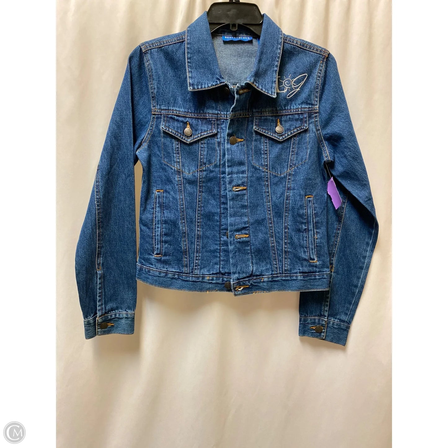 Jacket Denim By Clothes Mentor In Blue Denim, Size: M