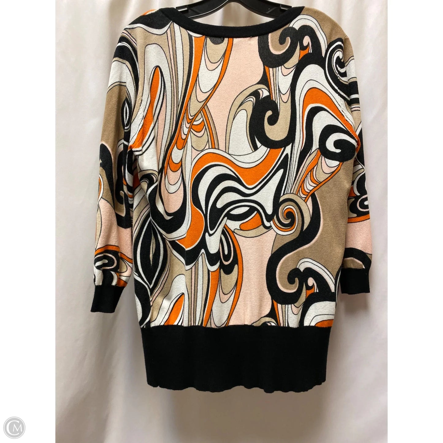 Cardigan By Roz And Ali In Orange, Size: Xl