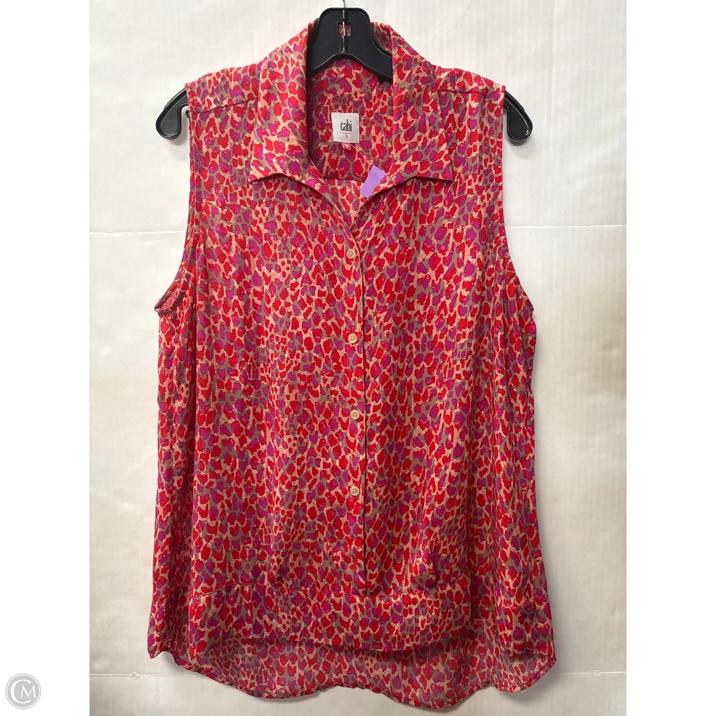 Top Sleeveless By Cabi In Red, Size: L