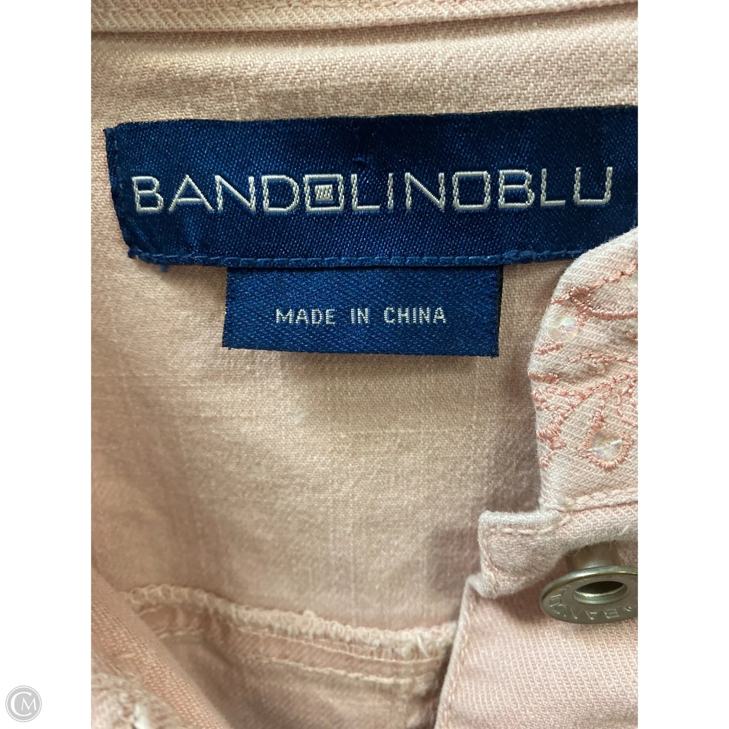 Jacket Denim By Bandolino In Pink Denim, Size: L