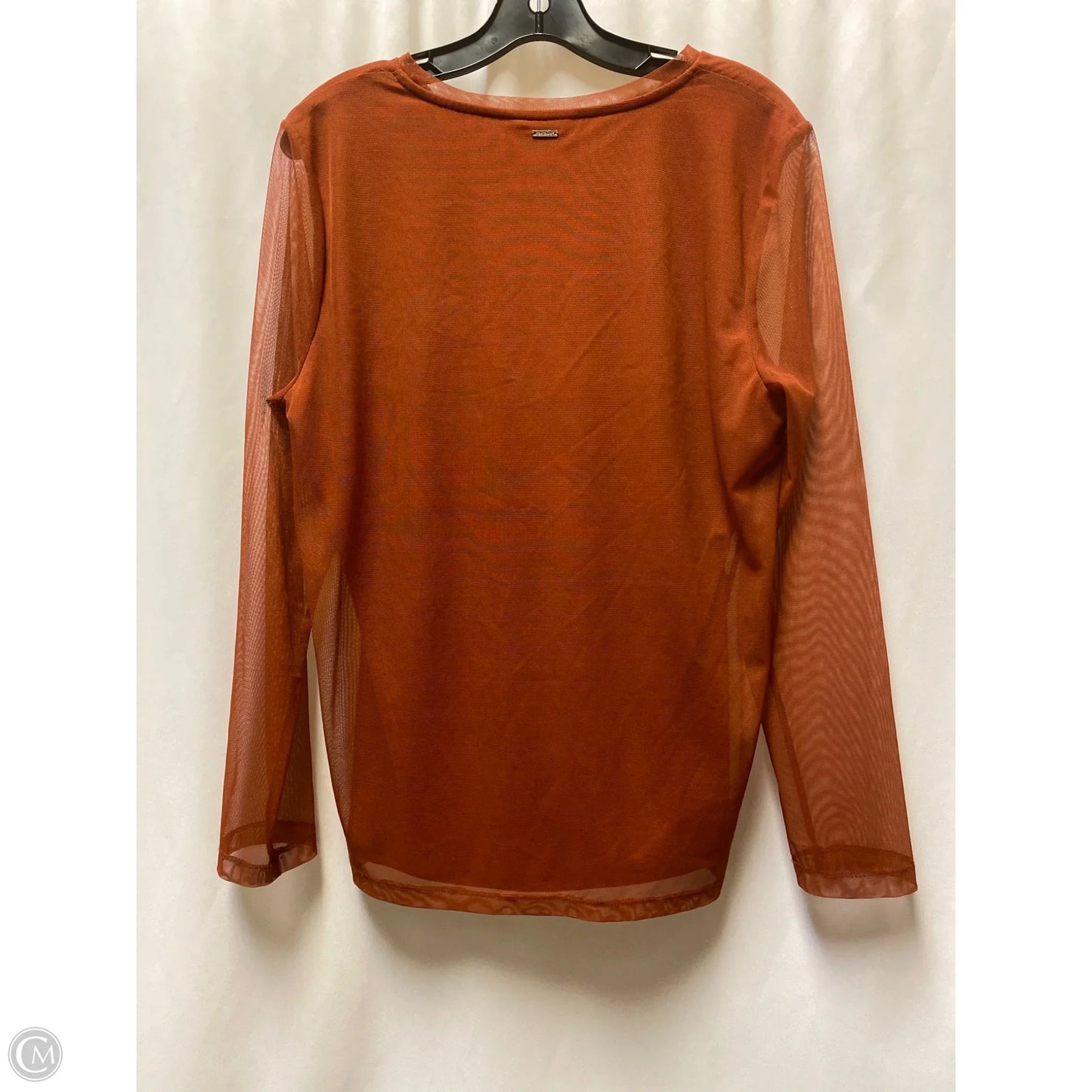 Top Long Sleeve By Dkny In Copper, Size: L