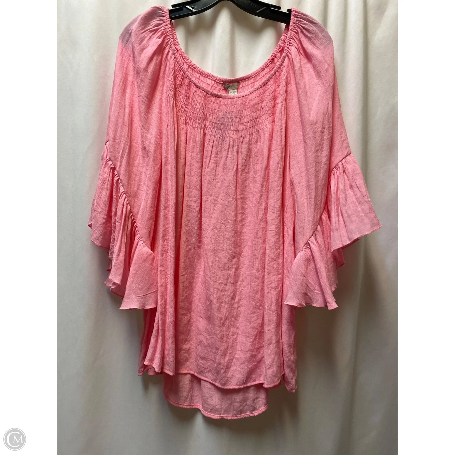 Top Short Sleeve By Cato In Pink, Size: 3x