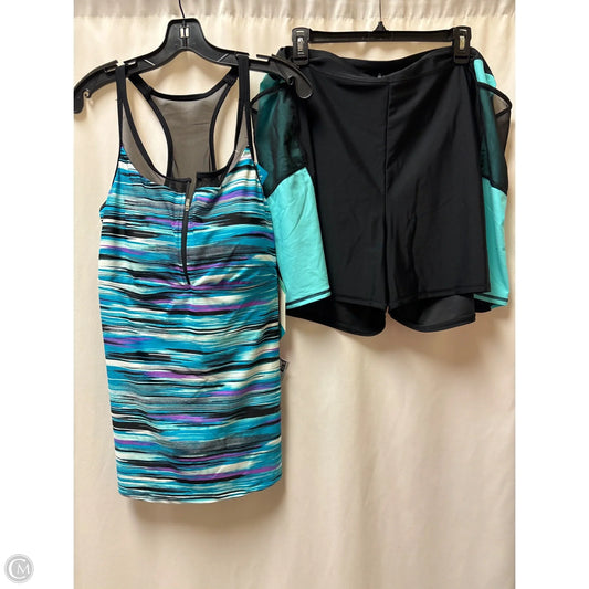 Swimsuit 2pc By Free Country In Blue, Size: 1x