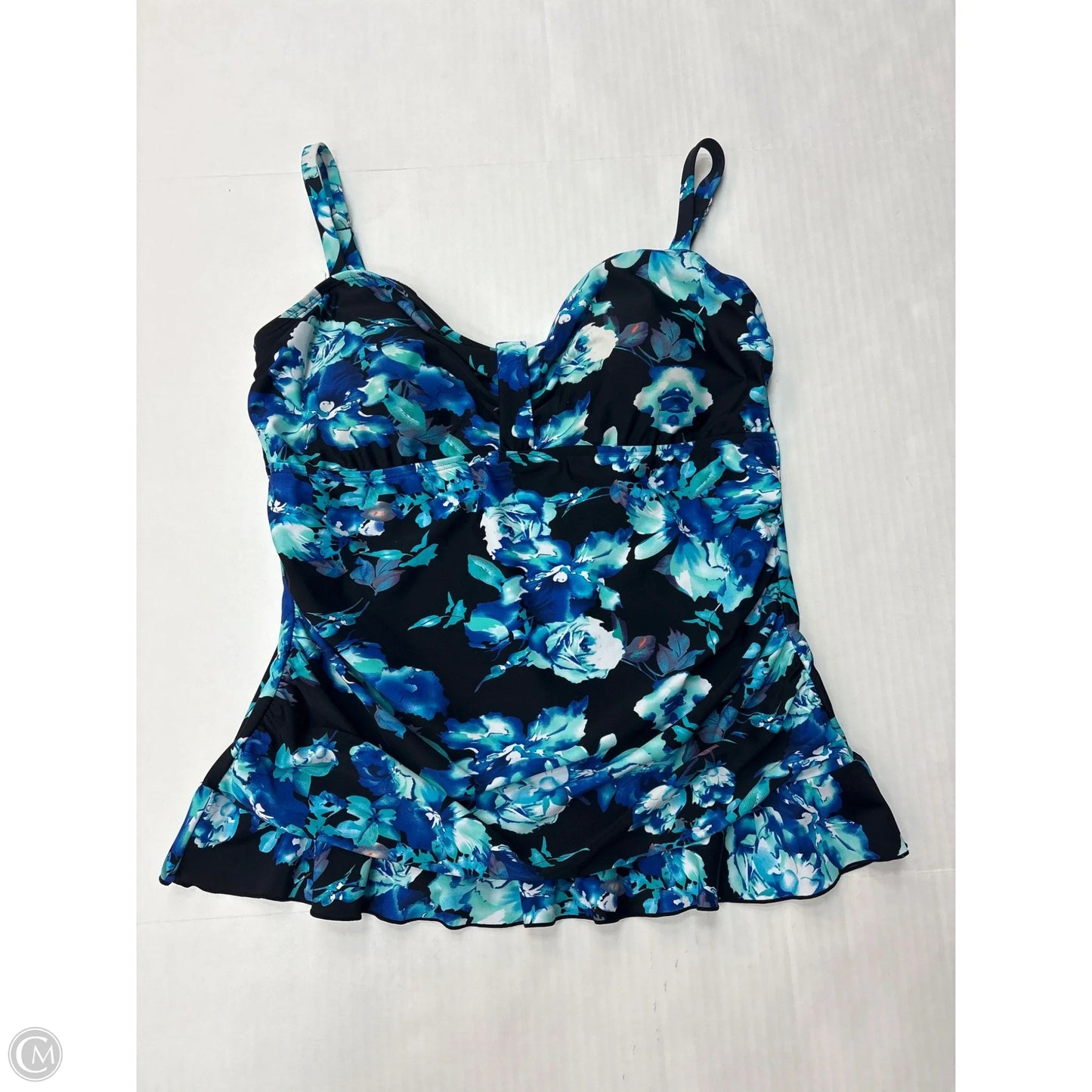 Swimsuit Top By Clothes Mentor In Blue, Size: Xl