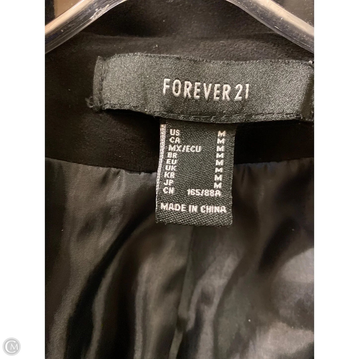Jacket Moto By Forever 21 In Black, Size: M