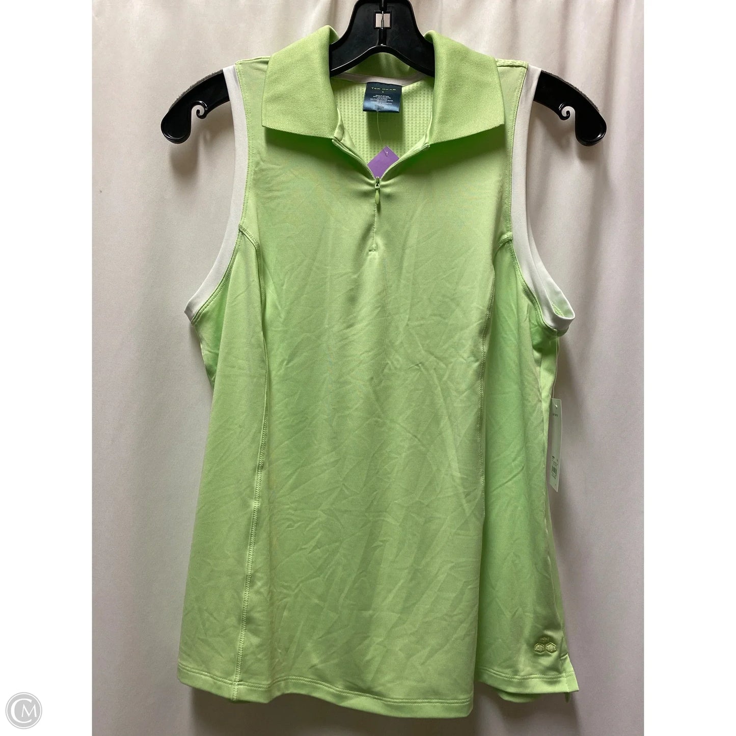 Athletic Top Short Sleeve By Tek Gear In Green, Size: S