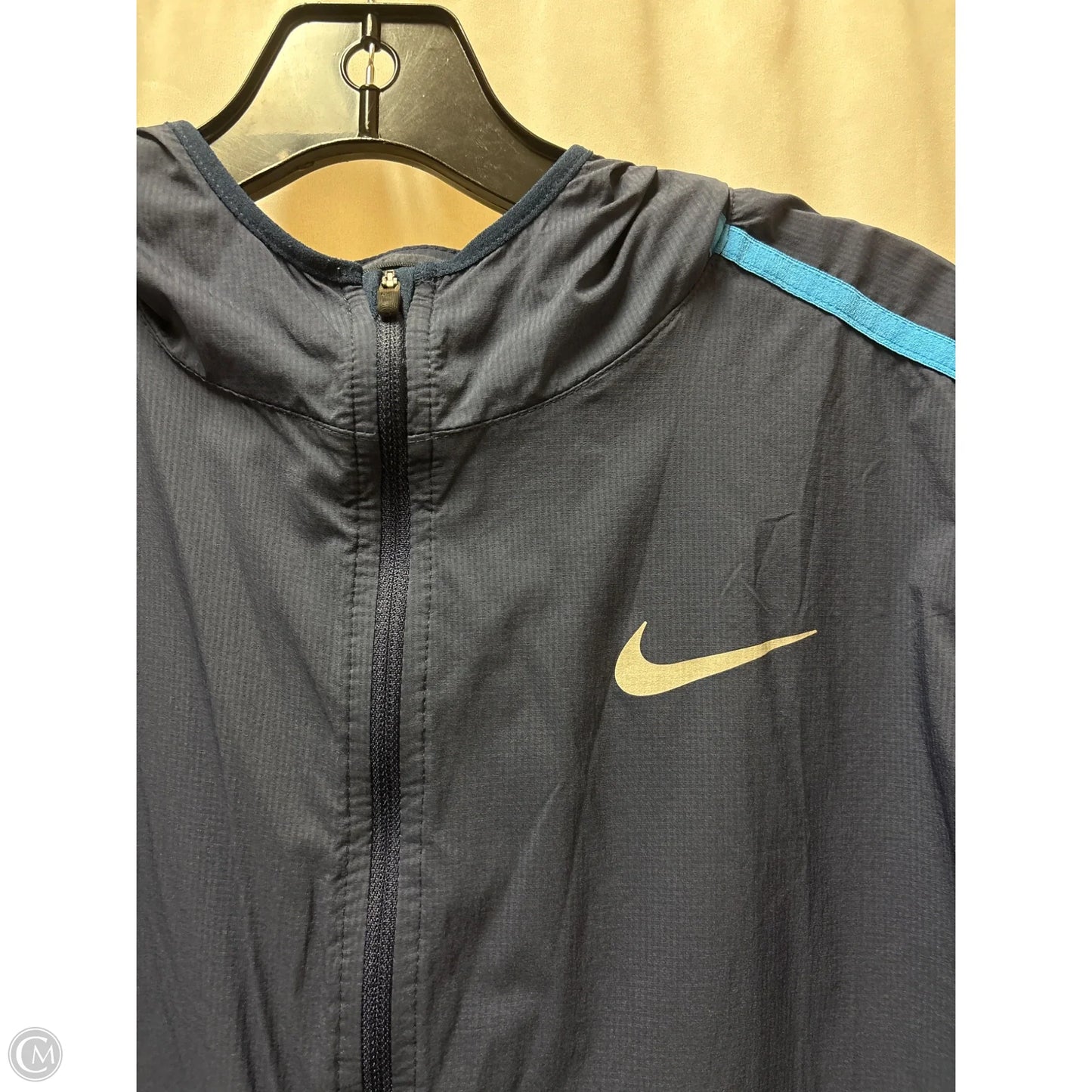 Athletic Jacket By Nike In Navy, Size: S
