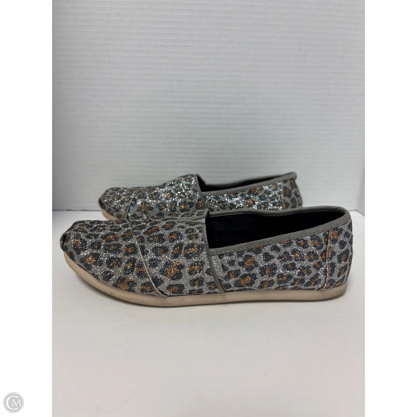 Shoes Flats By Toms In Silver, Size: 8