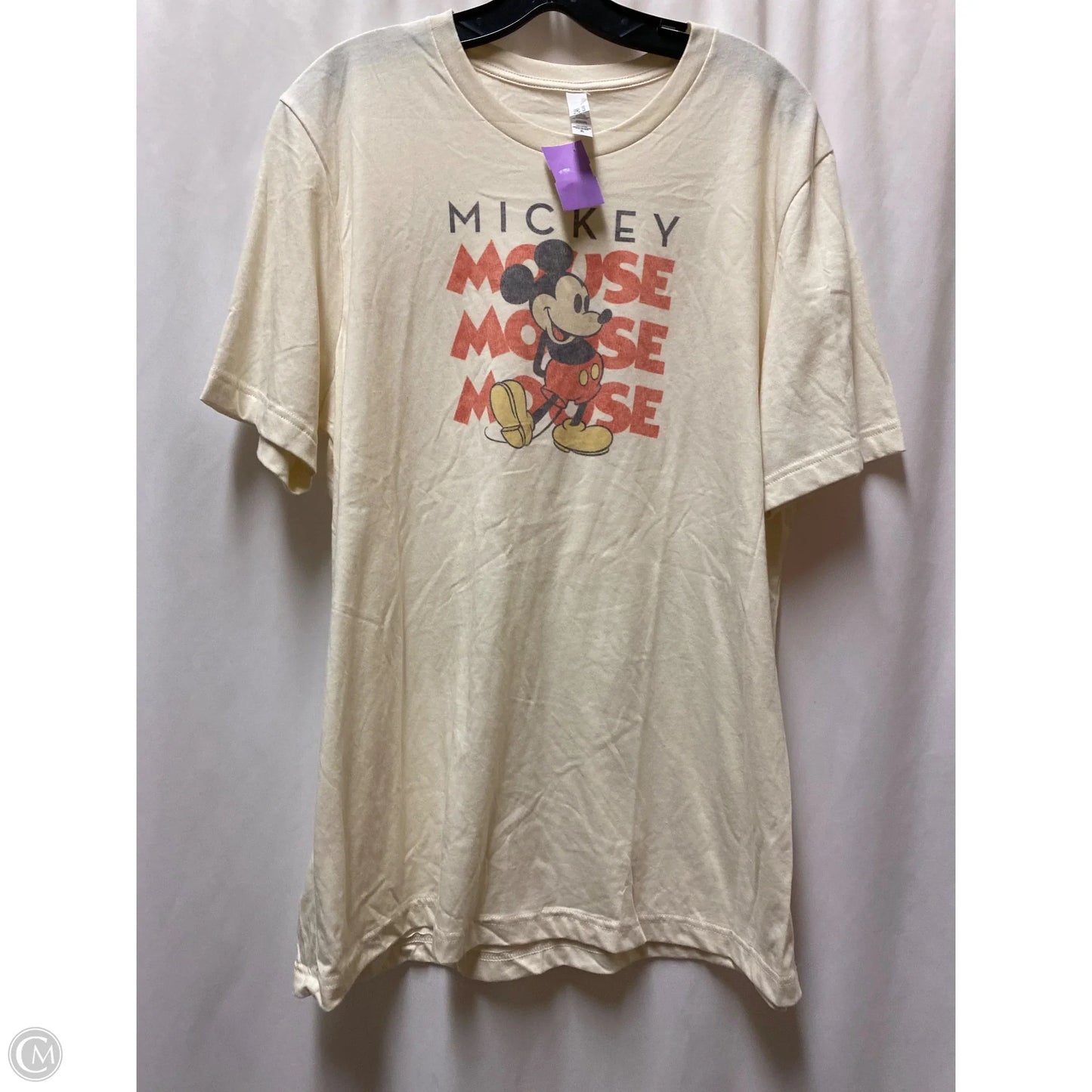 Top Short Sleeve By Bella + Canvas In Yellow, Size: Xl