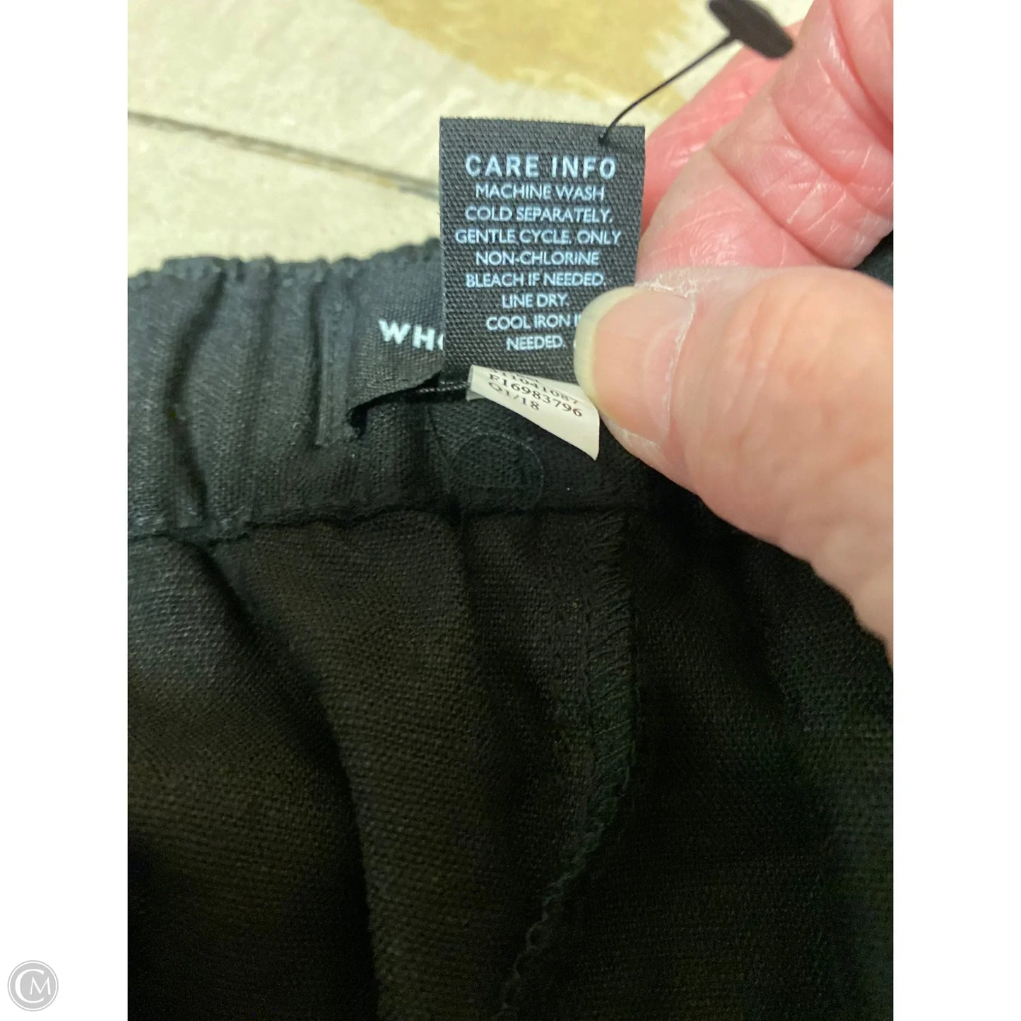 Pants Linen By Who What Wear In Black, Size: 16