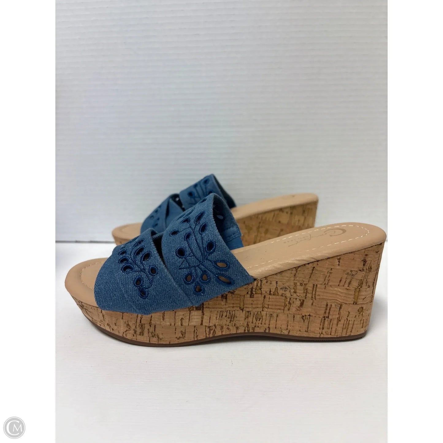 Shoes Heels Block By Cato In Blue, Size: 6