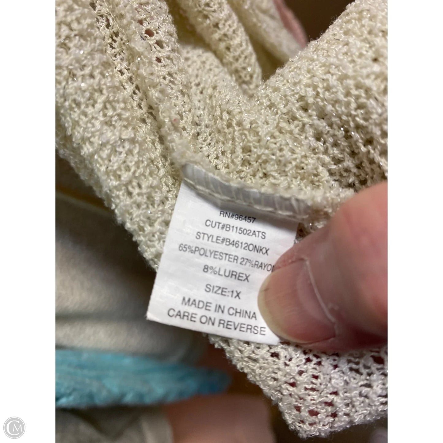 Cardigan By Eyeshadow In Cream, Size: 1x