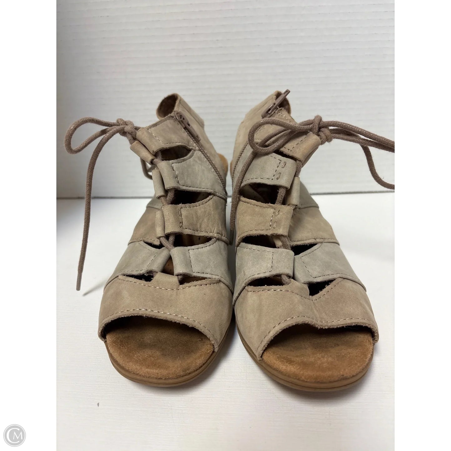 Sandals Heels Block By Rockport In Grey, Size: 7.5