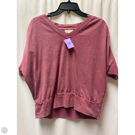 Top Short Sleeve By Clothes Mentor In Pink, Size: L