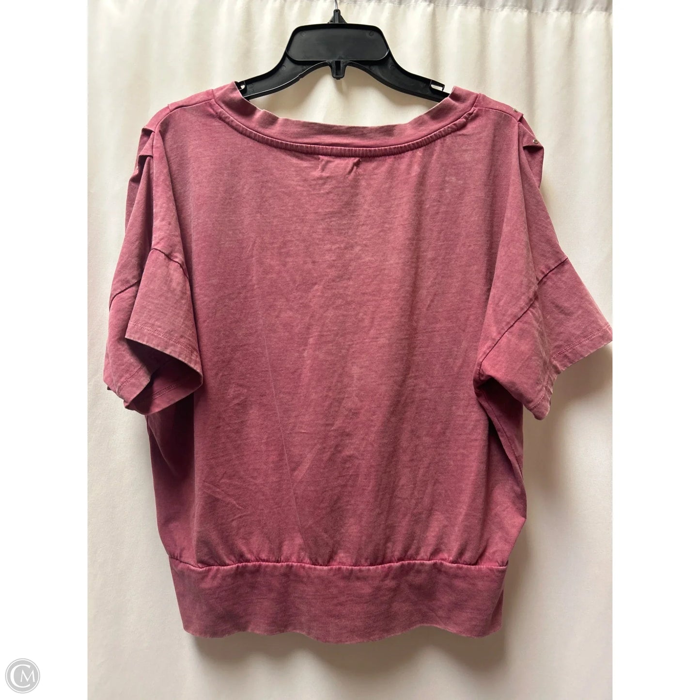 Top Short Sleeve By Clothes Mentor In Pink, Size: L