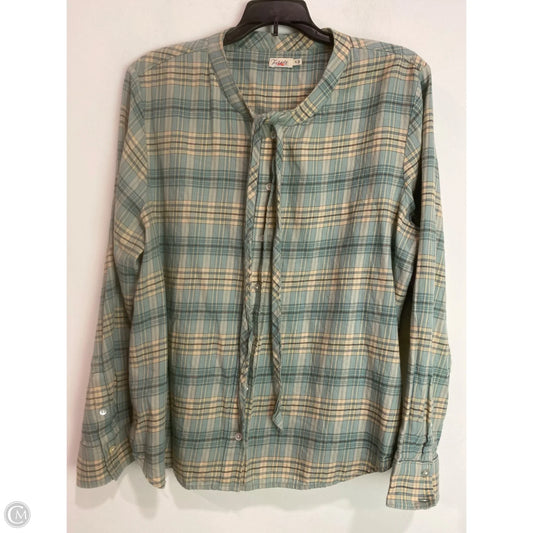Top Long Sleeve By Faherty In Green, Size: Xl