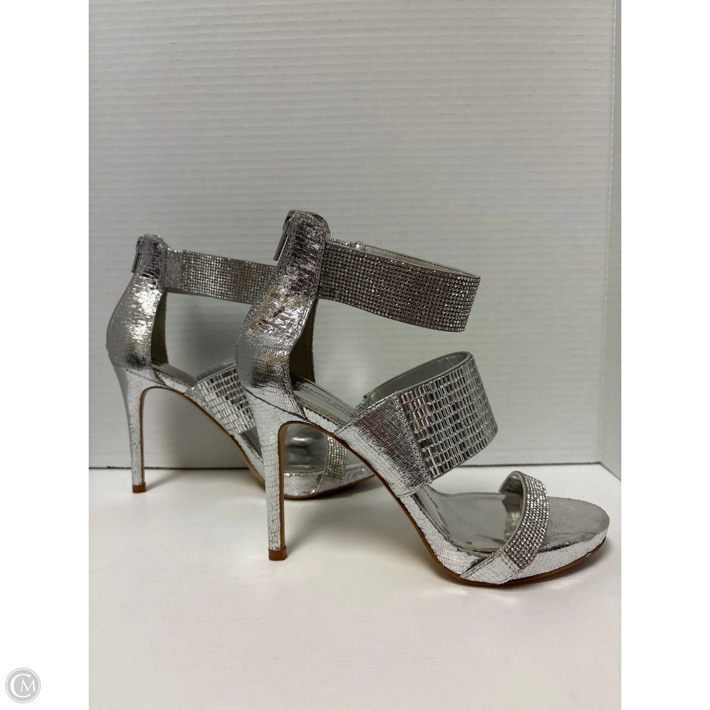 Shoes Heels Stiletto By Gianni Bini In Silver, Size: 6