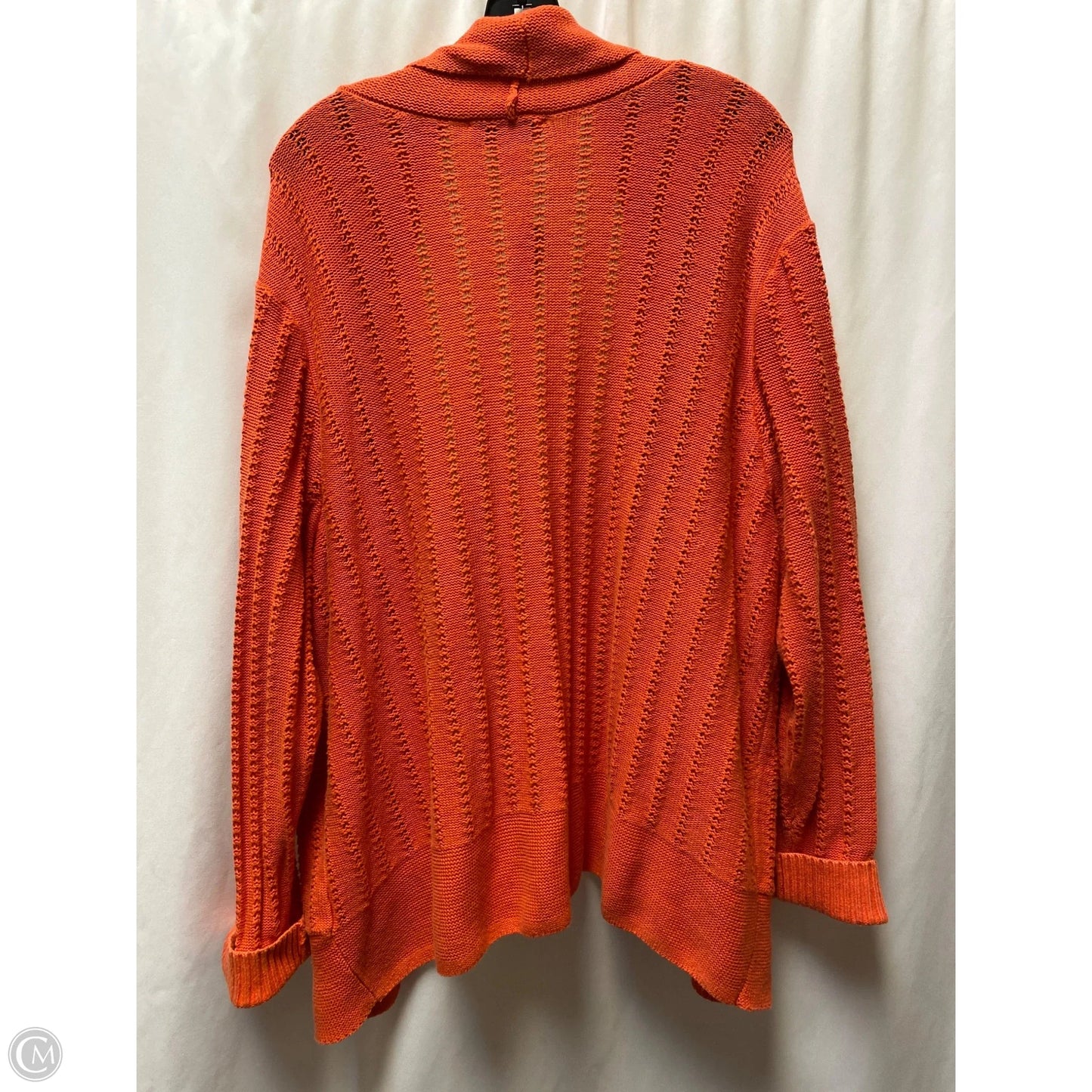 Cardigan By Cj Banks In Orange, Size: 3x