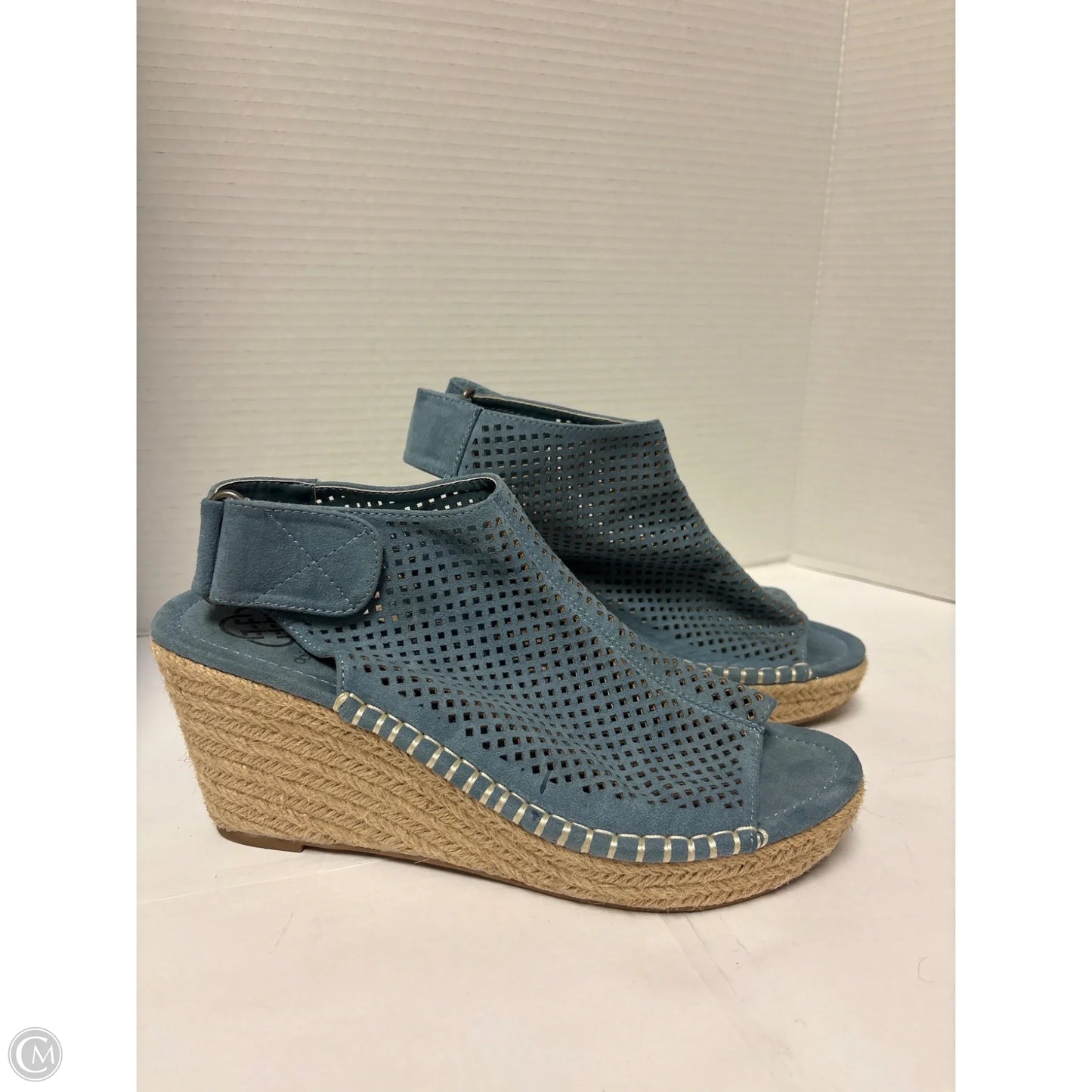 Sandals Heels Block By Daisy Fuentes In Blue, Size: 8.5