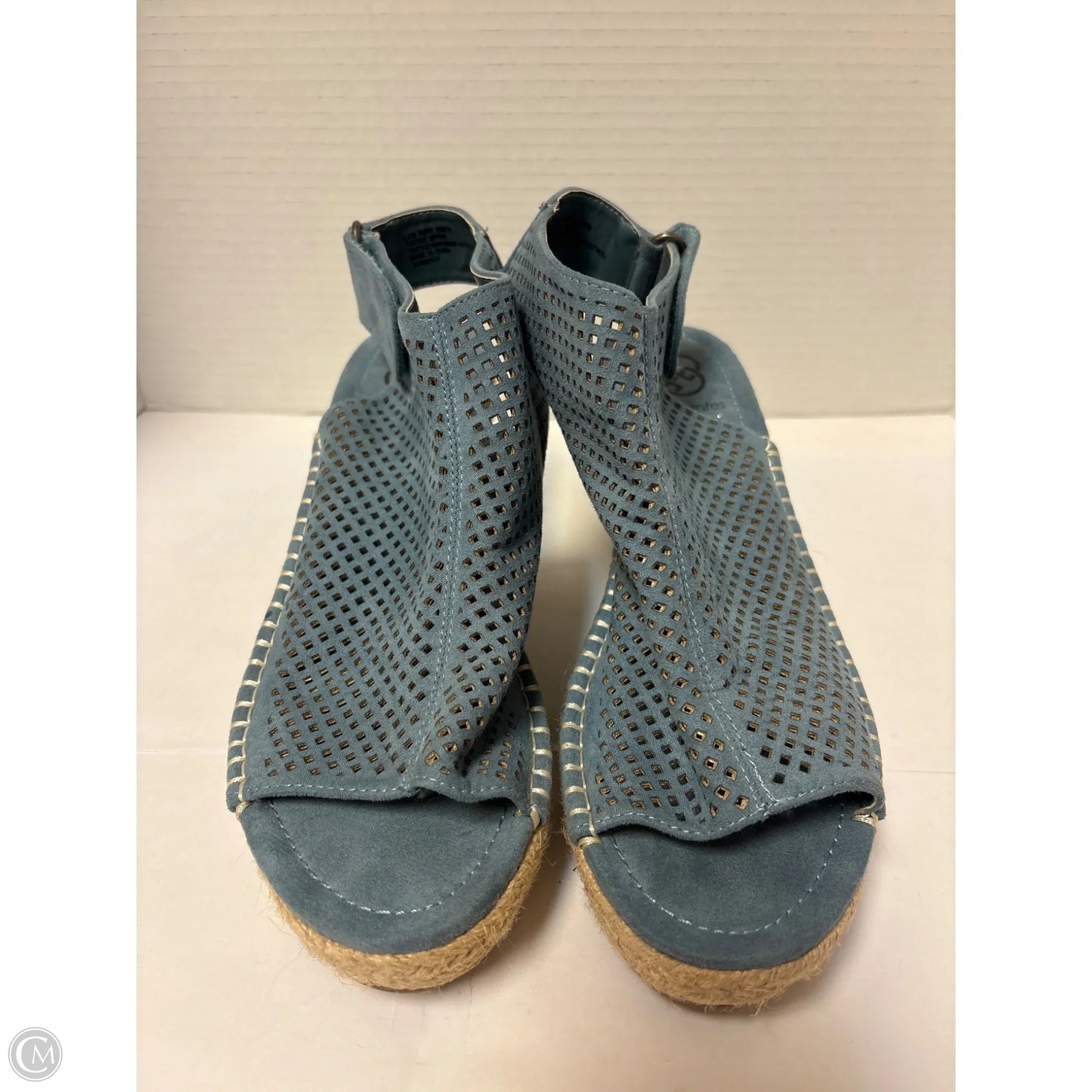 Sandals Heels Block By Daisy Fuentes In Blue, Size: 8.5