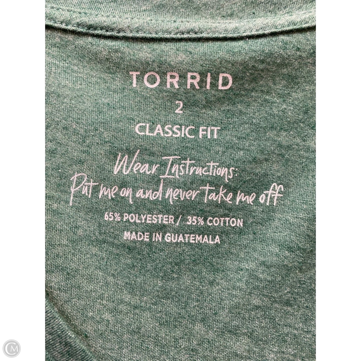 Top Short Sleeve By Torrid In Green, Size: 2x