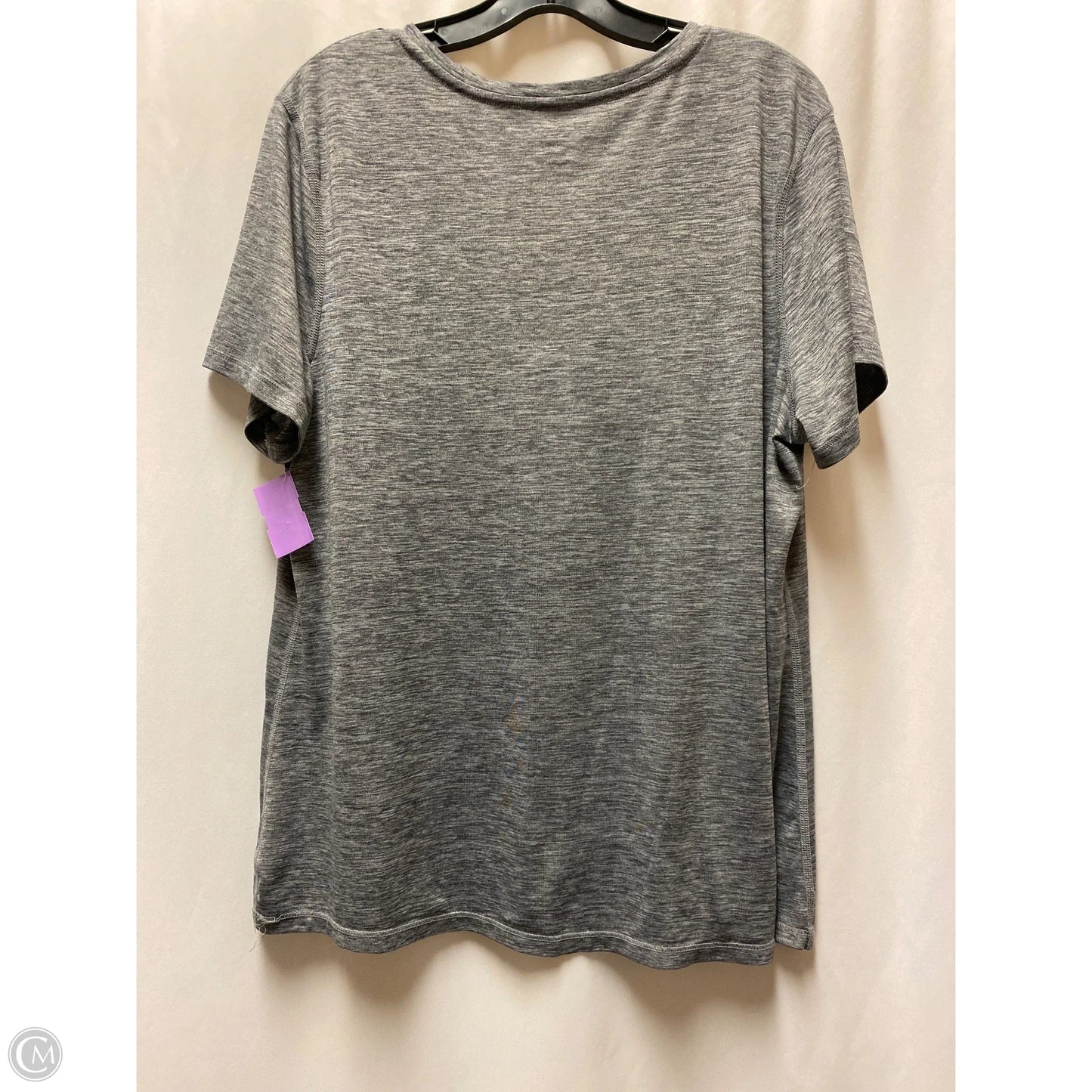 Athletic Top Short Sleeve By Athletic Works In Grey, Size: Xxl