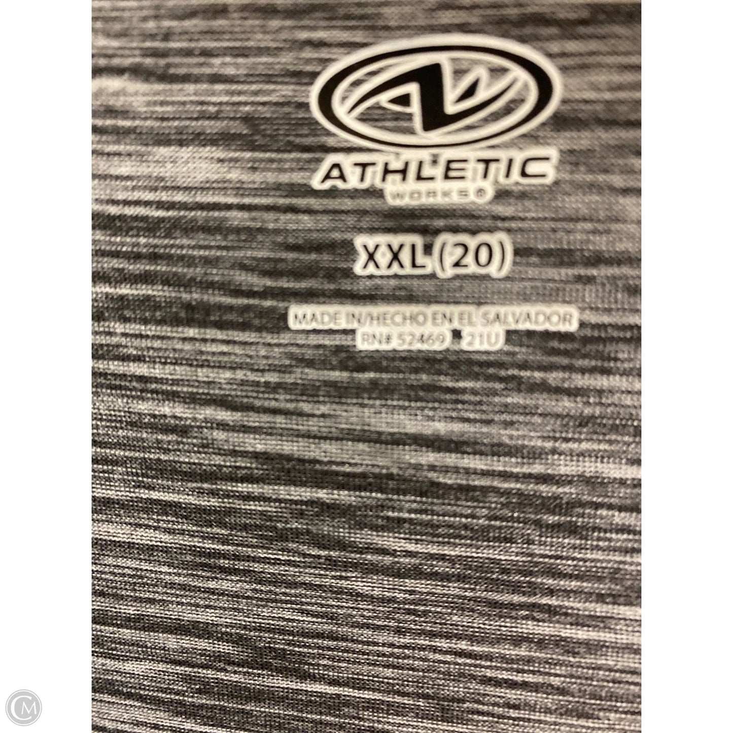 Athletic Top Short Sleeve By Athletic Works In Grey, Size: Xxl