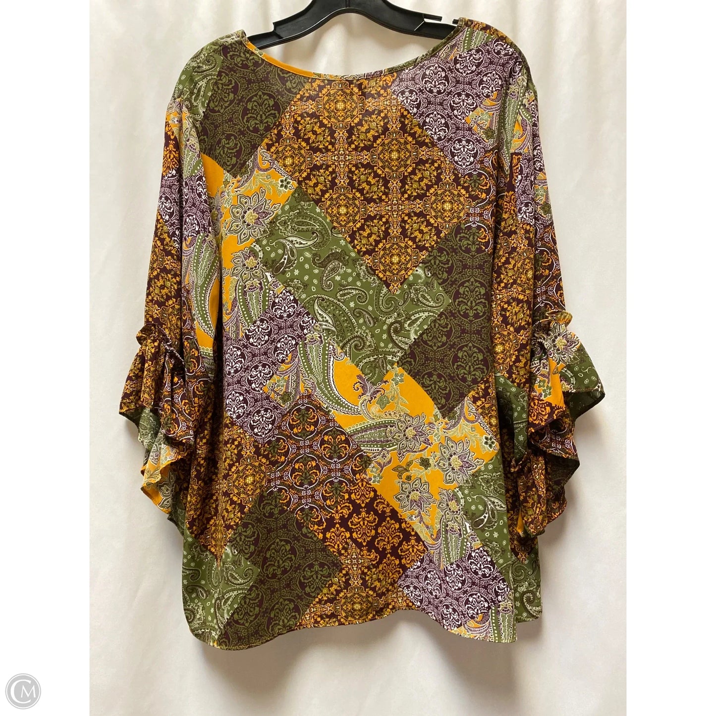 Top Long Sleeve By Cato In Yellow, Size: L