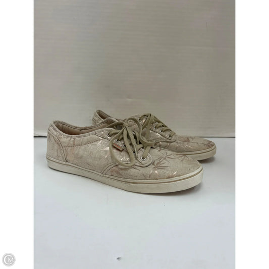 Shoes Sneakers By Vans In Gold, Size: 8.5