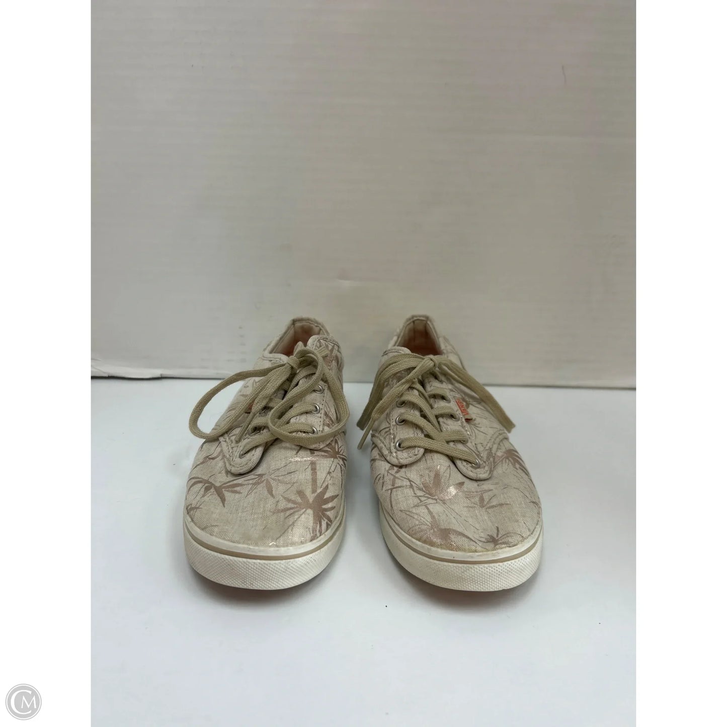 Shoes Sneakers By Vans In Gold, Size: 8.5