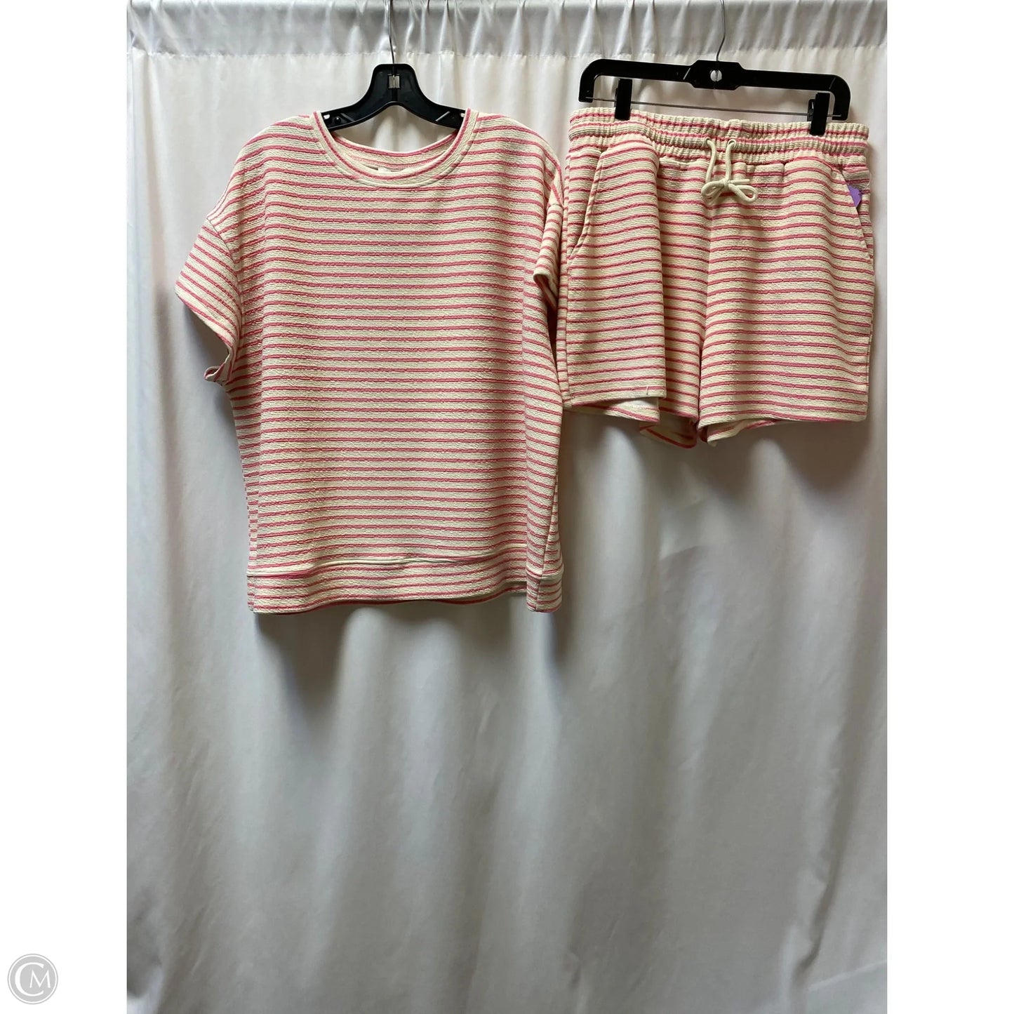 Shorts Set 2pc By Clothes Mentor In Pink, Size: 1x