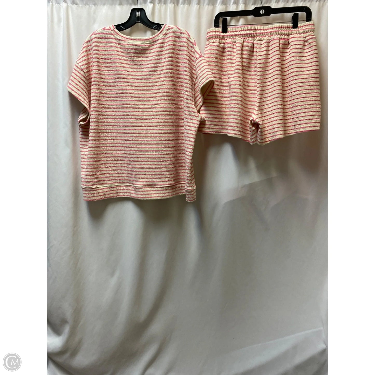 Shorts Set 2pc By Clothes Mentor In Pink, Size: 1x