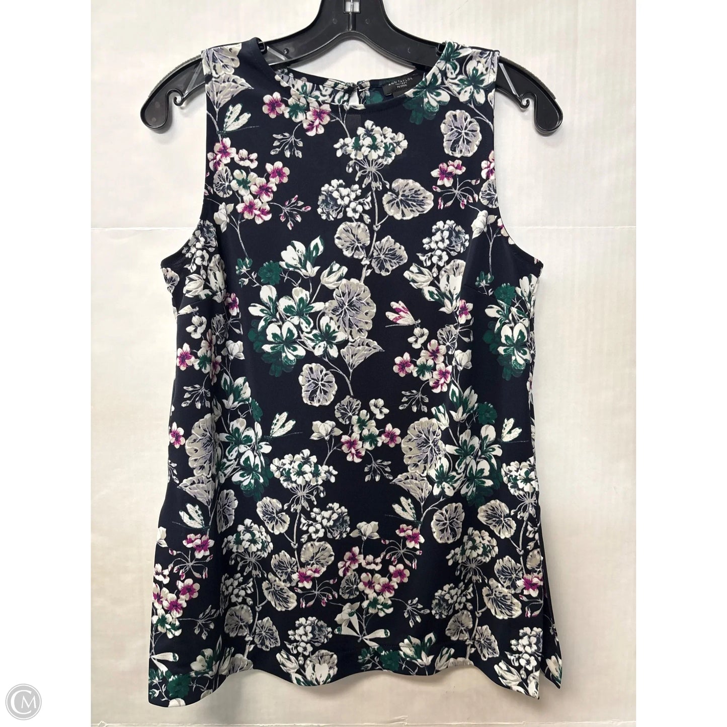 Top Sleeveless By Ann Taylor In Navy, Size: Sp