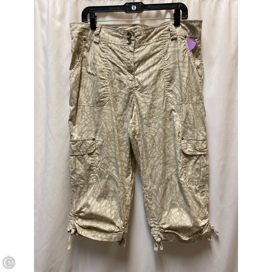 Capris By Style And Company In Tan, Size: 14