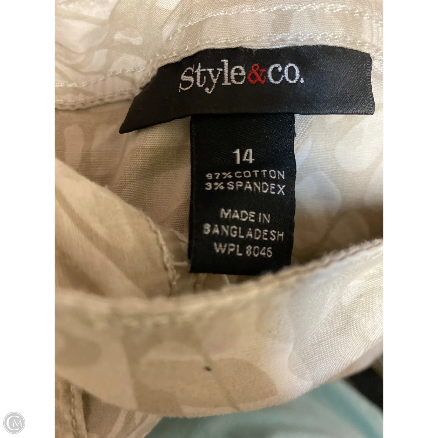 Capris By Style And Company In Tan, Size: 14