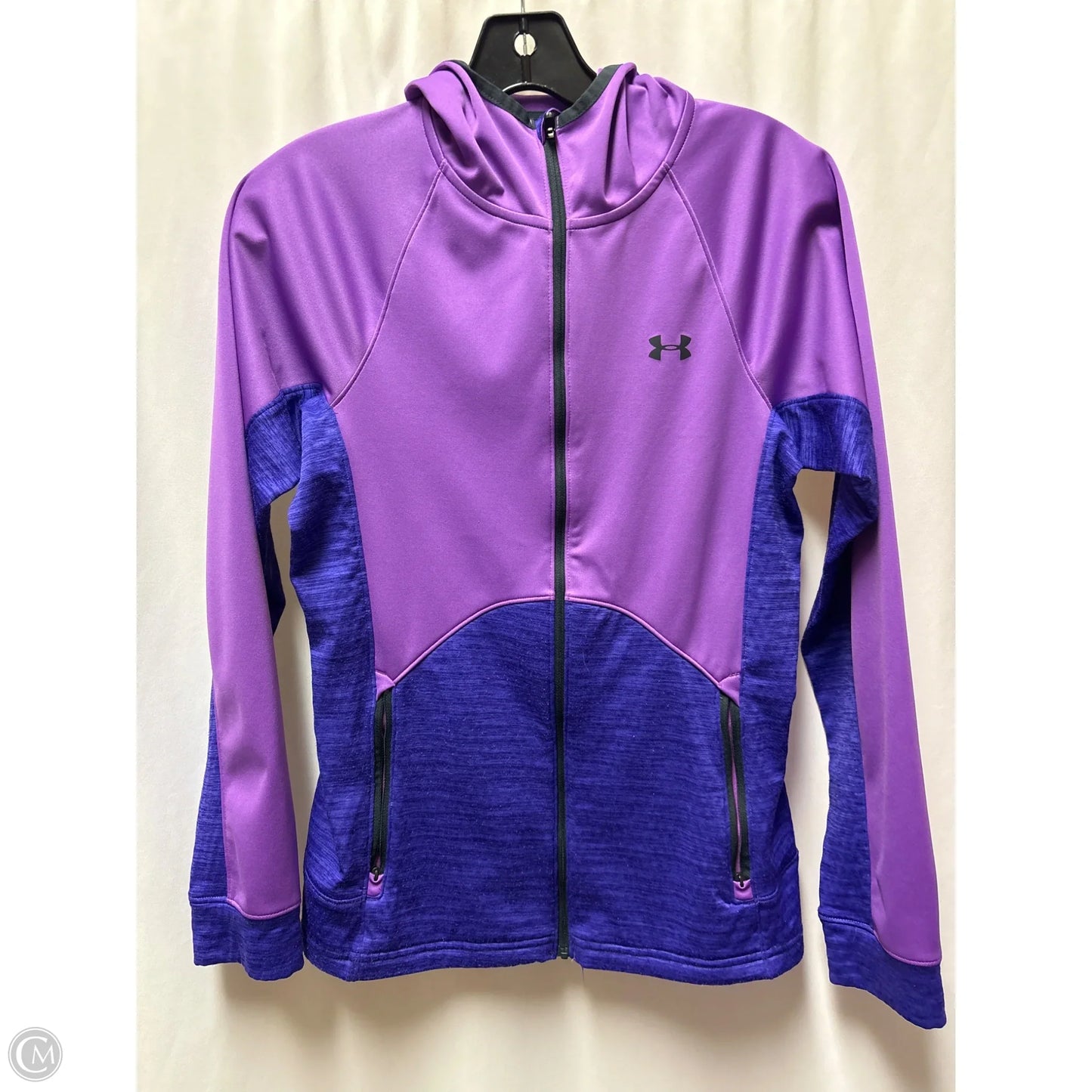 Athletic Top Long Sleeve Hoodie By Under Armour In Purple, Size: S