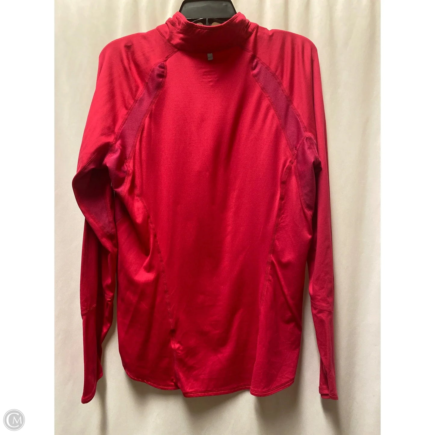 Athletic Top Long Sleeve Collar By Nike In Pink, Size: Xl