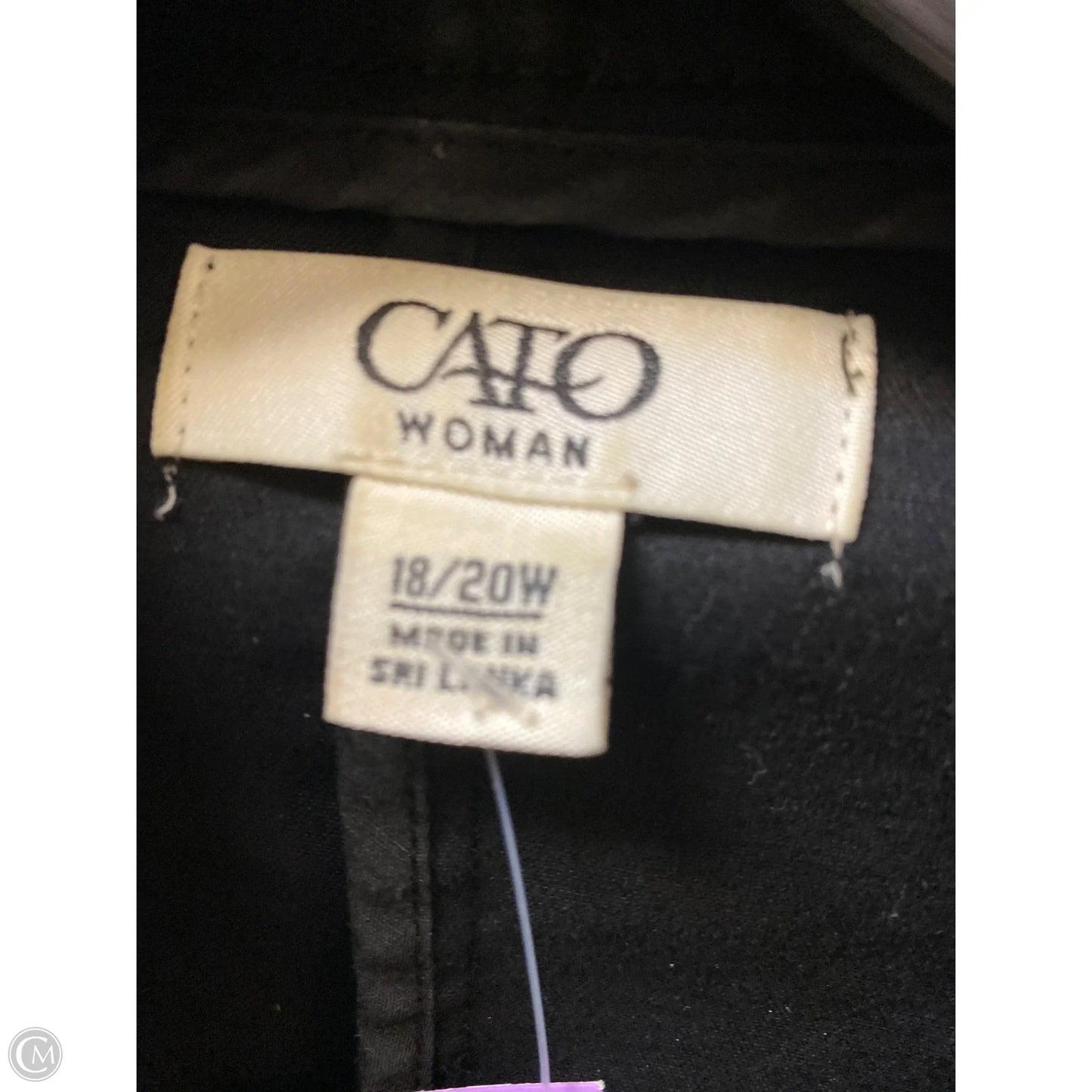 Jacket Other By Cato In Black, Size: 1x