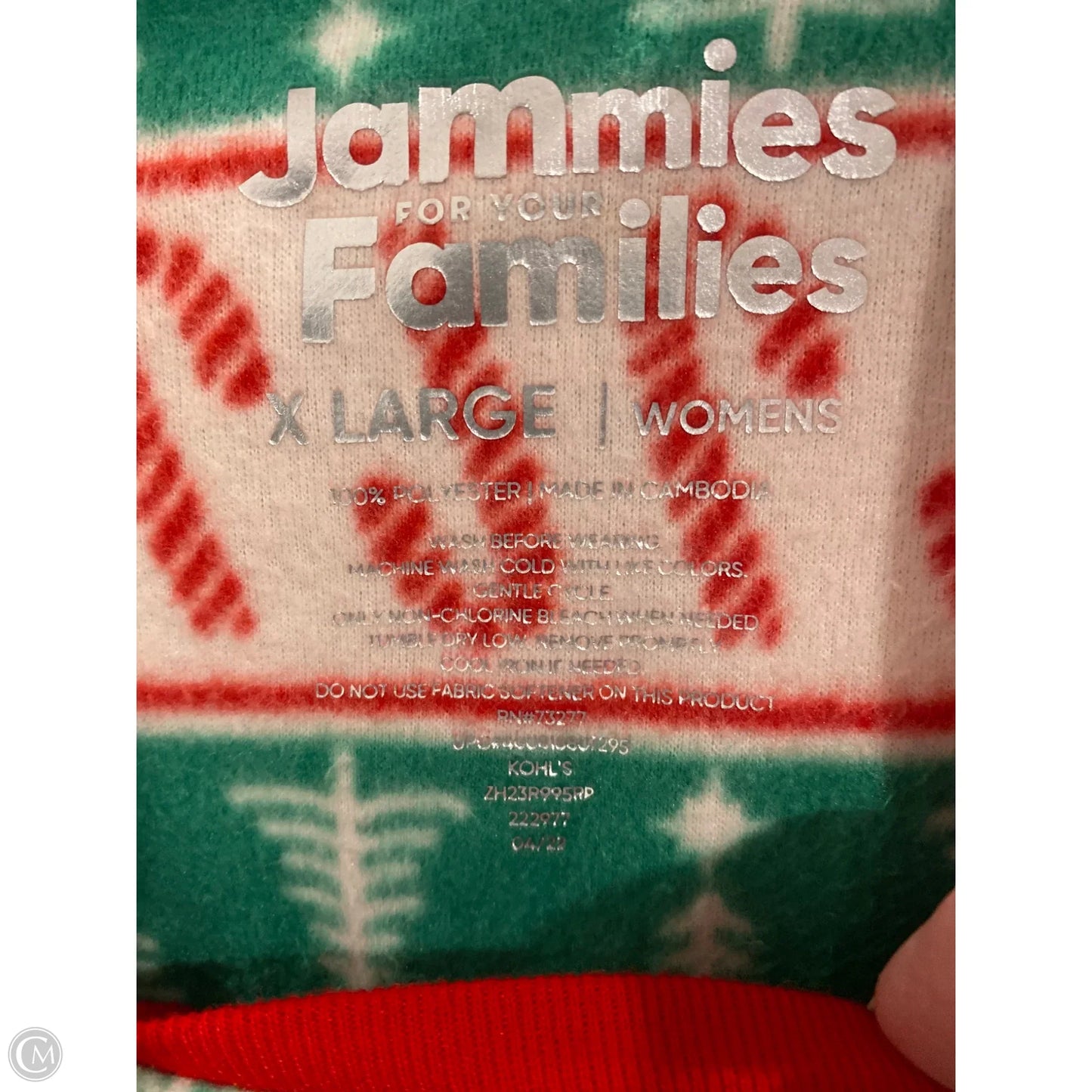 Nightgown By Clothes Mentor In Red & White, Size: Xl