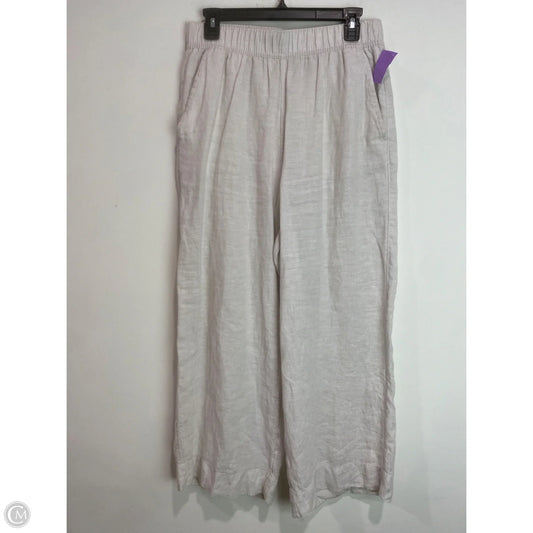 Pants Linen By Tahari By Arthur Levine In Tan, Size: M