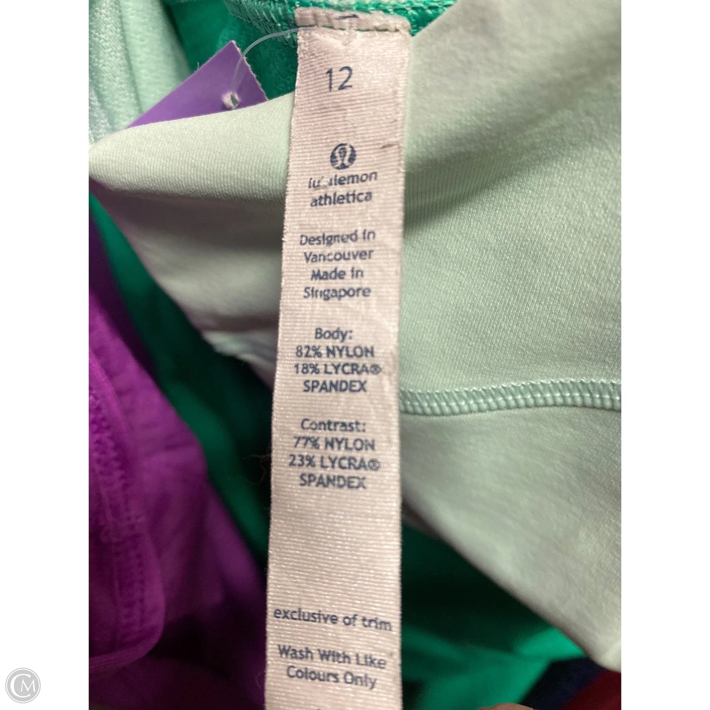 Athletic Tank Top By Lululemon In Green, Size: 12