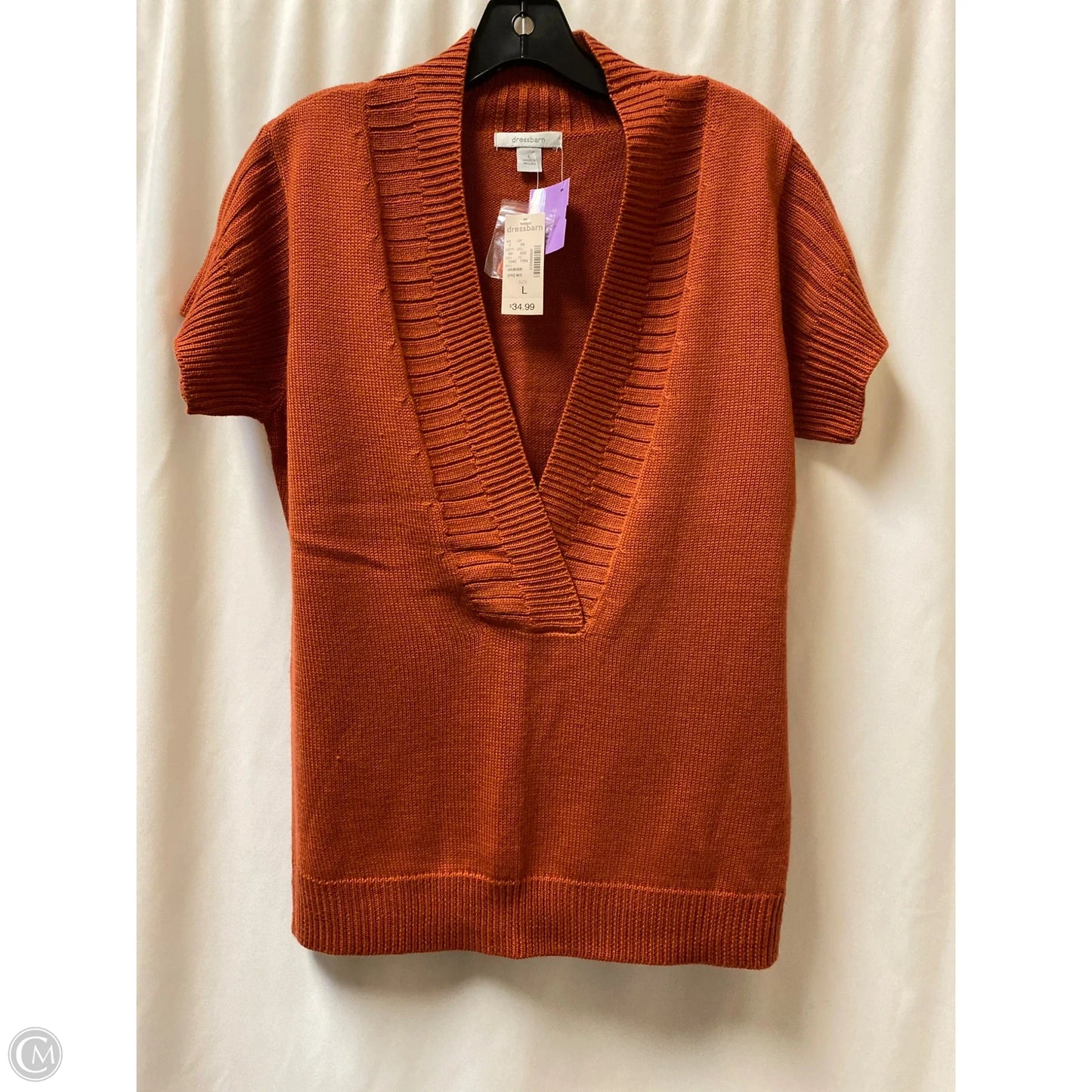 Sweater By Dressbarn In Copper, Size: L