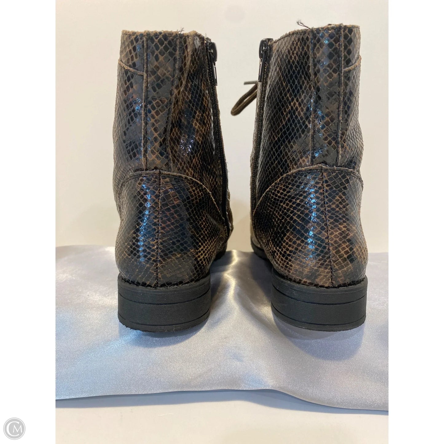 Boots Combat By White Mountain In Snakeskin Print, Size: 9.5