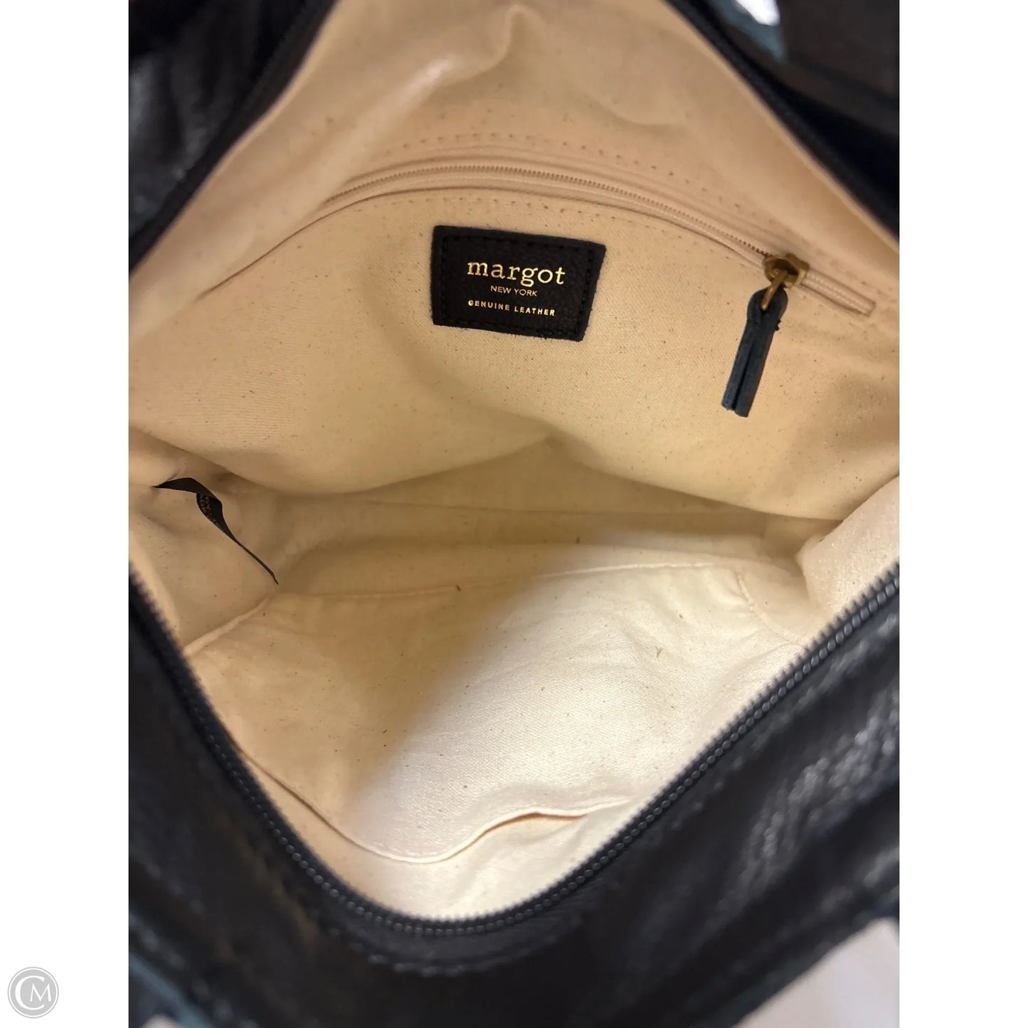 Handbag Leather By Margot, Size: Medium