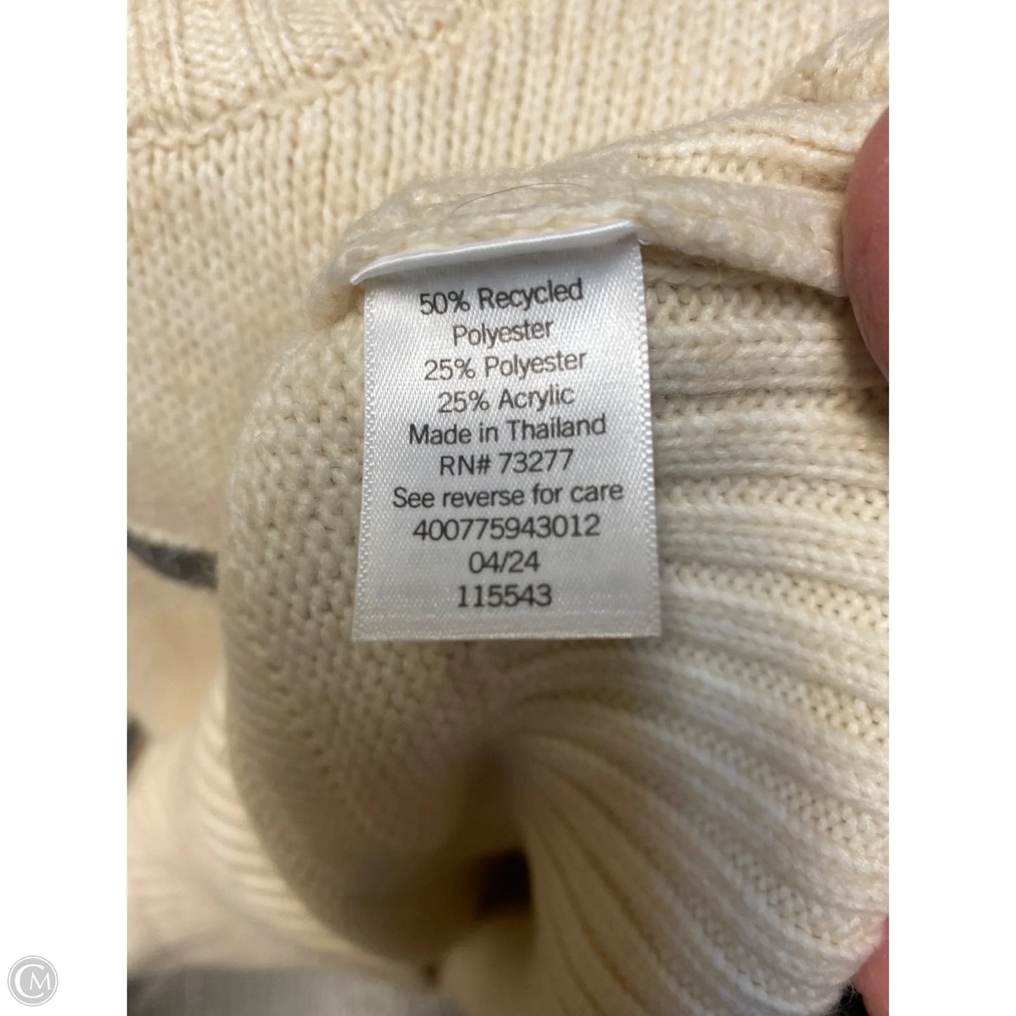 Sweater By Sonoma In Cream, Size: Xl