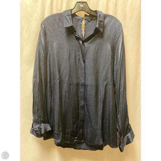 Top Long Sleeve By Zara In Navy, Size: L